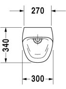 Duravit DuraStyle perem nélküli elektromos piszoár, elemes 2806310000
