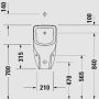 Duravit No.1 DuraStyle Basic kerámia piszoár 305x290 mm, magasfényű fehér 2818300000