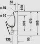 Duravit No.1 DuraStyle Basic kerámia piszoár 305x290 mm HygieneGlaze, magasfényű fehér 2818302000