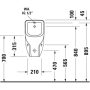 Duravit No.1 DuraStyle Basic hátsó bekötésű piszoár vízbekötőszettel, HygieneGlaze, magasfényű fehér 2819302000
