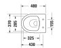 Duravit No.1 DuraStyle Basic padlón álló WC-szett, magasfényű fehér 41840900A1