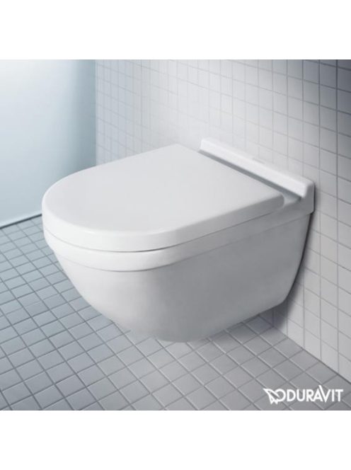 Duravit Starck 3 öblítőperem nélküli fali WC, Soft-Close WC Ülőkével 45270900A1