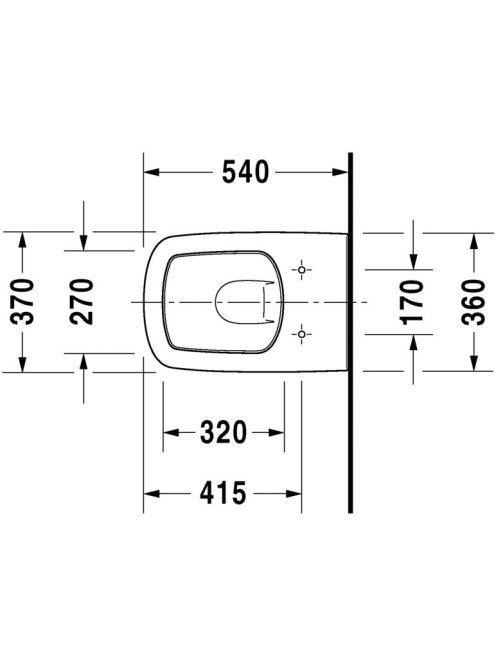 Duravit DuraStyle fali WC csésze, Soft-Close WC ülőkével 45520900A1