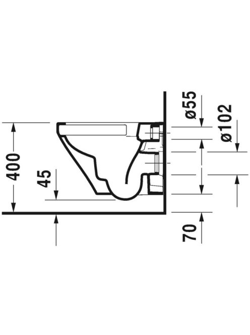 Duravit DuraStyle öblítőperem nélküli fali WC csésze, Soft-Close WC ülőkével 45710900A1