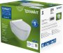 Duravit No.1 DuraStyle Basic Fali WC-szett mélyöblítésű és perem nélküli, magasfényű fehér 45820900A1