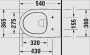 Duravit No.1 DuraStyle Basic Fali WC-szett mélyöblítésű és perem nélküli, magasfényű fehér 45820900A1
