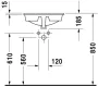 Duravit Manua felülről beépíthető kerámia mosdó 48x48 cm fehér 5220480000