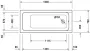 Duravit D-Code 160x70 akril kád 700096 (70009600000)