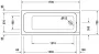 Duravit D-Code 170x70 akril kád 700098