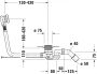 Duravit bovdenes króm kádszifon 1070 mm hosszúságú 791226000001000