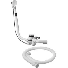   Duravit Quadroval kád le és túlfolyó készlet befolyóval, Push Open leeresztővel, fehér 791235000001000