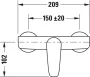Duravit B.1 egykaros zuhanycsaptelep, króm B14230000010
