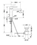 Duravit B.2 mosdócsaptelep M-es méret, automata leeresztővel, króm B21020001010