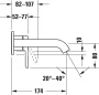 Duravit C.1 falsík alatti mosdócsaptelep 174 mm, króm C11070003010