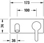Duravit C.1 falsík alatti mosdócsaptelep 225 mm, króm C11070004010