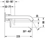 Duravit C.1 falsík alatti mosdócsaptelep 225 mm, matt fekete C11070004046