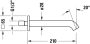 Duravit C.1 kádkifolyó 210 mm szögletes rozettával, króm C15240009010