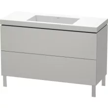   Duravit L-Cube c-bonded alsószekrény Vero Air kerámia mosdóval 120x48 cm, matt szürke LC6939N0707