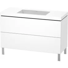   Duravit L-Cube c-bonded alsószekrény Vero Air kerámia mosdóval 120x48 cm, matt fehér LC6939N1818
