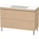 Duravit L-Cube c-bonded alsószekrény Vero Air kerámia mosdóval 120x48 cm, természetes tölgy LC6939N3030