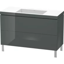   Duravit L-Cube c-bonded alsószekrény Vero Air kerámia mosdóval 120x48 cm, magasfényű dolomit LC6939N3838