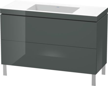 Duravit L-Cube c-bonded alsószekrény Vero Air kerámia mosdóval 120x48 cm, magasfényű dolomit LC6939N3838