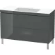 Duravit L-Cube c-bonded alsószekrény Vero Air kerámia mosdóval 120x48 cm, magasfényű dolomit LC6939N3838
