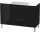 Duravit L-Cube c-bonded alsószekrény Vero Air kerámia mosdóval 120x48 cm, magasfényű fekete LC6939N4040