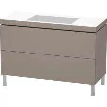   Duravit L-Cube c-bonded alsószekrény Vero Air kerámia mosdóval 120x48 cm, matt bazalt LC6939N4343