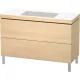 Duravit L-Cube c-bonded alsószekrény Vero Air kerámia mosdóval 120x48 cm, világos tölgy LC6939N7171