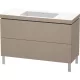Duravit L-Cube c-bonded alsószekrény Vero Air kerámia mosdóval 120x48 cm, vászon LC6939N7575