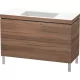 Duravit L-Cube c-bonded alsószekrény Vero Air kerámia mosdóval 120x48 cm, természetes dió LC6939N7979