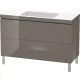 Duravit L-Cube c-bonded alsószekrény Vero Air kerámia mosdóval 120x48 cm, lakkozott szürke LC6939N8989