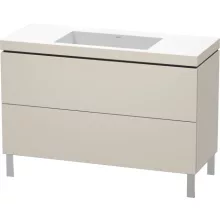   Duravit L-Cube c-bonded alsószekrény Vero Air kerámia mosdóval 120x48 cm, matt szürke LC6939N9191