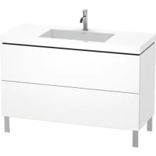   Duravit L-Cube c-bonded alsószekrény kerámia mosdóval 120x48 csapfurattal, matt fehér LC6939O1818