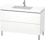 Duravit L-Cube c-bonded alsószekrény kerámia mosdóval 120x48 csapfurattal, matt fehér LC6939O1818