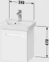 Duravit No.1 DuraStyle Basic mosdó alá építhető alsószekrény, falon függő, matt fehér N14266L18180000