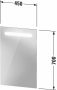Duravit No.1 DuraStyle Basic tükör LED világítással 45x70 cm, matt fehér N17950000000000