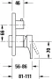 Duravit Tulum falba süllyesztett zuhanycsaptelep, matt fekete TU4210012046