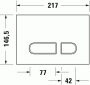 Duravit DuraSystem A1 nyomólap Dual Flush, matt fekete WD5001031000