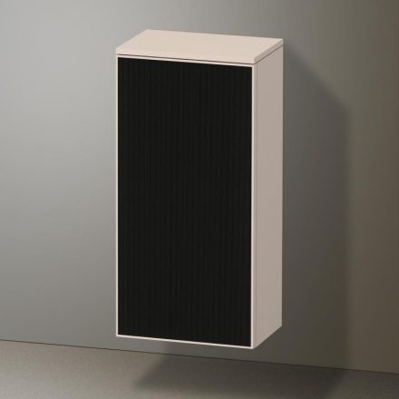 Duravit Zencha középmagas szekrény 81,9x40 cm, balos, texturált fekete/matt taupe ZE1350L63830000