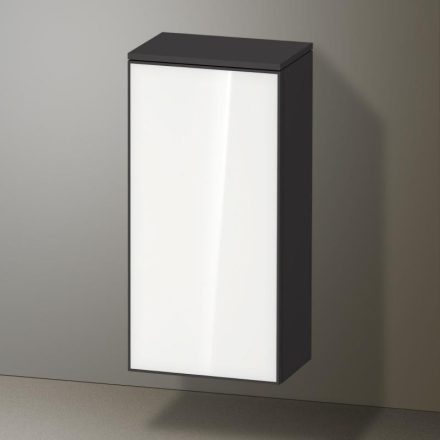 Duravit Zencha középmagas szekrény 81,9x40 cm, balos, fehér üveg/matt grafit ZE1350L64800000