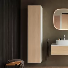   Duravit Zencha magas szekrény 176x40 cm, balos, natur tölgy/matt fehér ZE1352L30840000