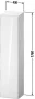 Duravit Zencha magas szekrény 176x40 cm, jobbos, natur tölgy/matt grafit ZE1352R30800000
