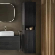   Duravit Zencha magas szekrény 176x40 cm, balos, fekete tölgy/matt grafit ZE1353L16800000