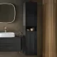 Duravit Zencha magas szekrény 176x40 cm, balos, fekete tölgy/matt grafit ZE1353L16800000