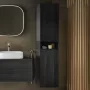 Duravit Zencha magas szekrény 176x40 cm, balos, fekete tölgy/matt grafit ZE1353L16800000