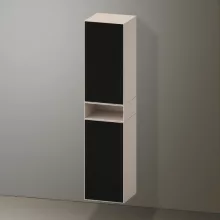   Duravit Zencha magas szekrény 176x40 cm, balos, struktúrált fekete/matt taupe ZE1353L63830000