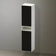   Duravit Zencha magas szekrény 176x40 cm, balos, struktúrált fekete/matt fehér ZE1353L63840000