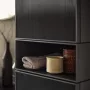 Duravit Zencha magas szekrény 176x40 cm, jobbos, fekete tölgy/matt grafit ZE1353R16800000